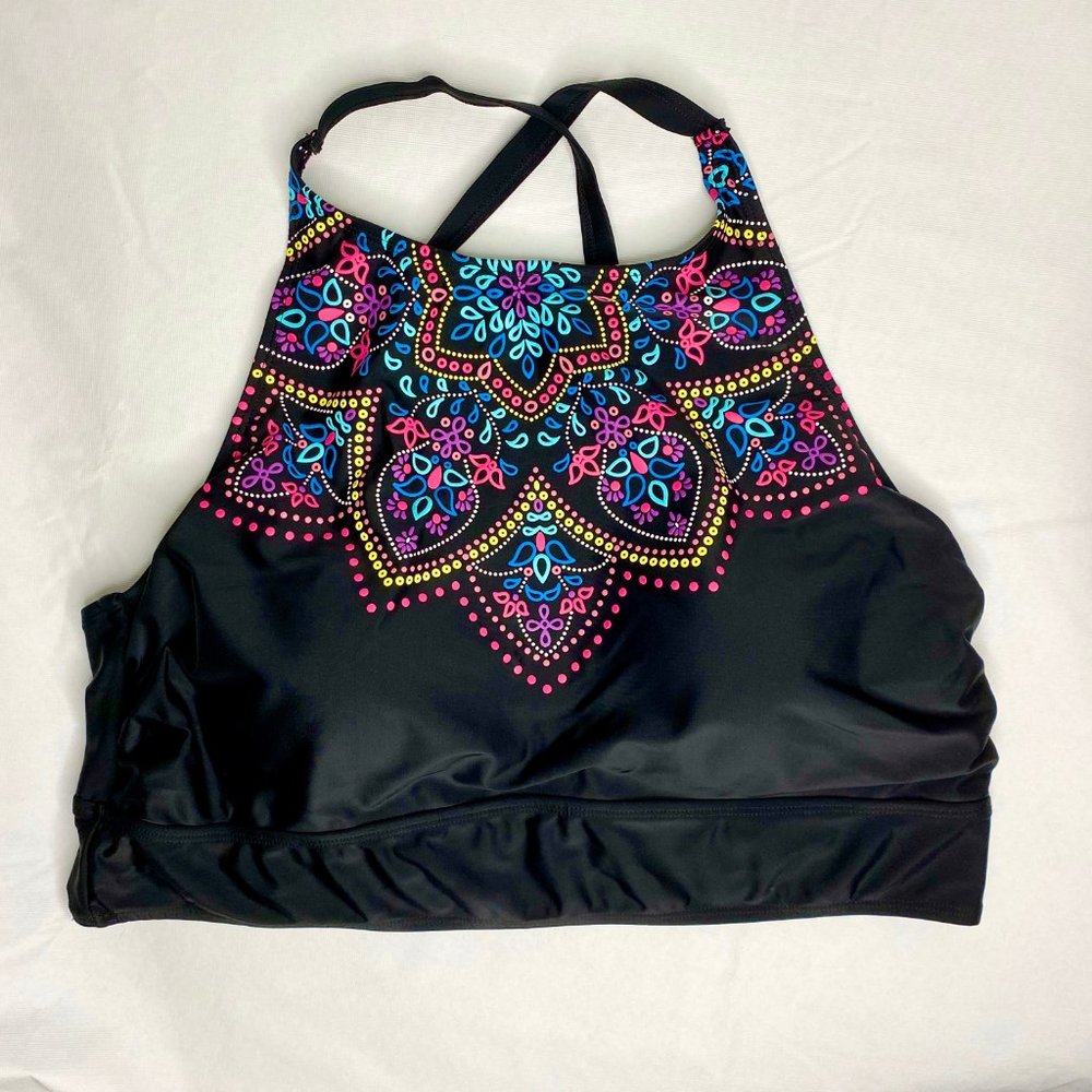 EUC Torrid High Neck Halter Bikini Top size 3